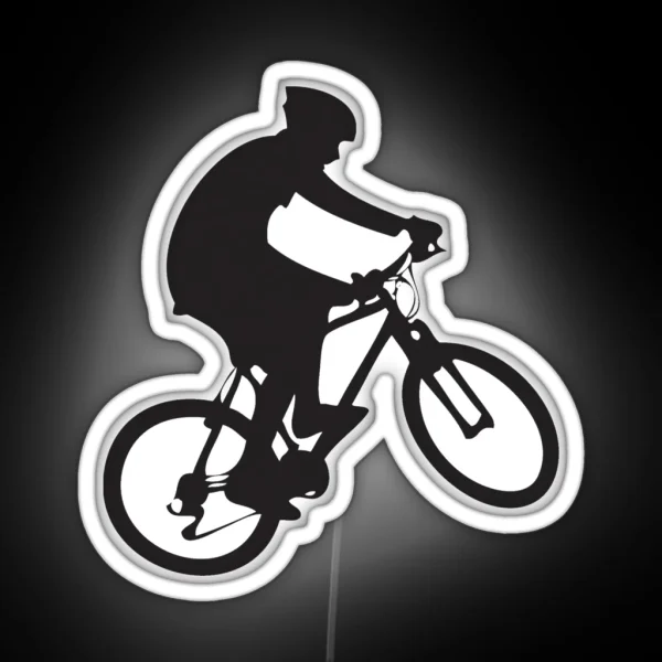 Wheelie On A Mountain Bike RGB Neon Sign