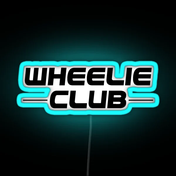 Wheelie RGB Neon Sign