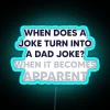 When a joke crosses into cheesy, predictable territory