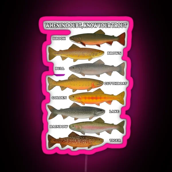 When In Doubt Know Your Trout RGB Neon Sign