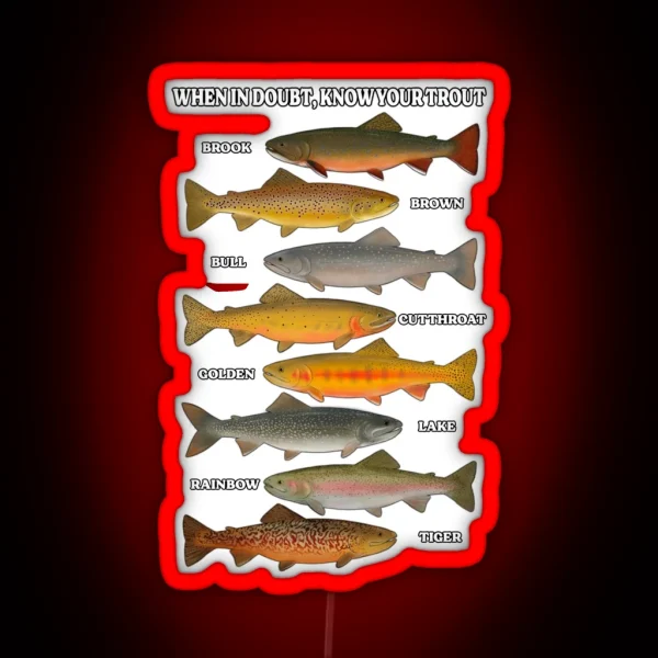 When In Doubt Know Your Trout RGB Neon Sign