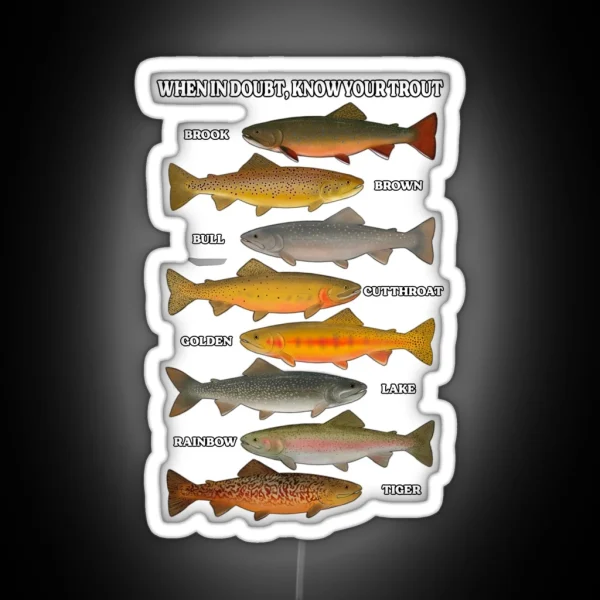 When In Doubt Know Your Trout RGB Neon Sign