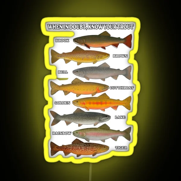 When In Doubt Know Your Trout RGB Neon Sign