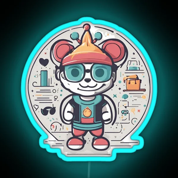Where Characters Become Icons RGB Neon Sign