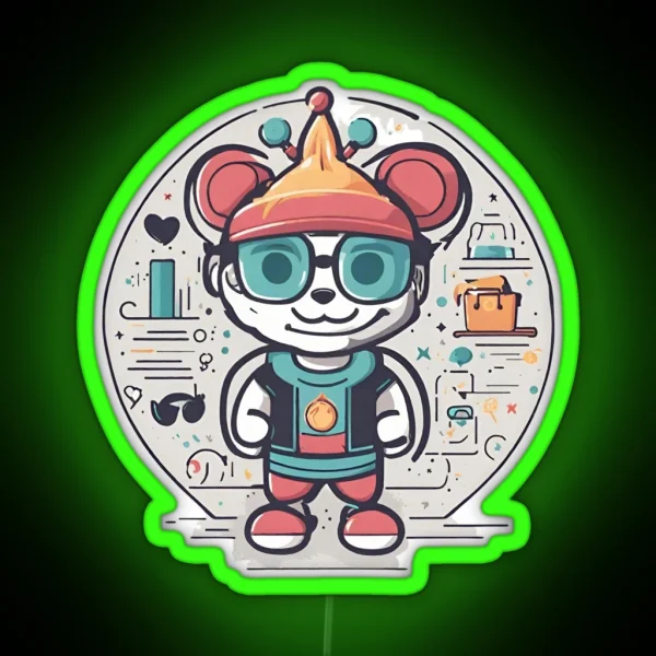 Where Characters Become Icons RGB Neon Sign
