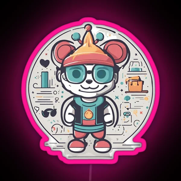 Where Characters Become Icons RGB Neon Sign