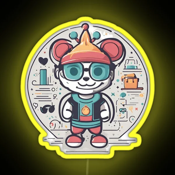 Where Characters Become Icons RGB Neon Sign