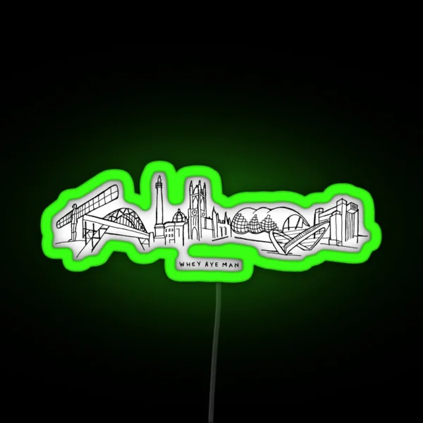 Whey Aye Man RGB Neon Sign