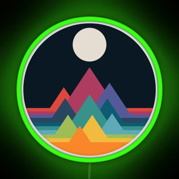 Whimsical Mountains RGB Neon Sign