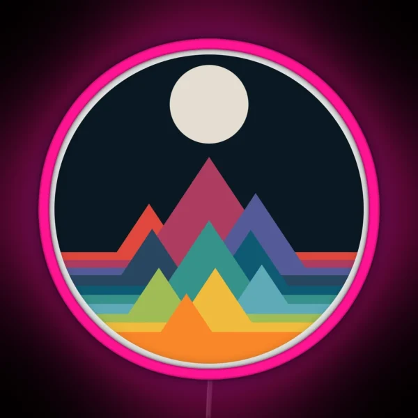 Whimsical Mountains RGB Neon Sign