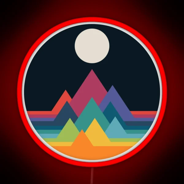 Whimsical Mountains RGB Neon Sign