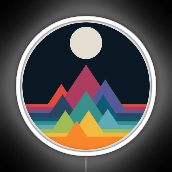 Whimsical Mountains RGB Neon Sign