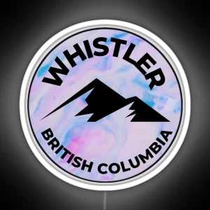 Whistler British Columbia Canada Mountain And Ski RGB Neon Sign