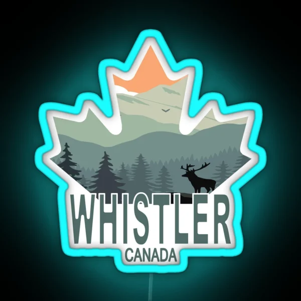 Whistler Canada British Columbia RGB Neon Sign