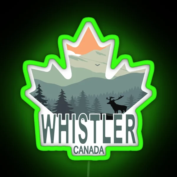 Whistler Canada British Columbia RGB Neon Sign