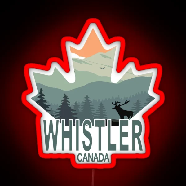 Whistler Canada British Columbia RGB Neon Sign