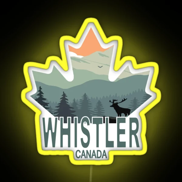 Whistler Canada British Columbia RGB Neon Sign
