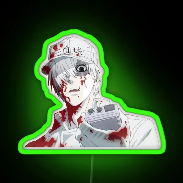White Blood Cell Cells At Work RGB Neon Sign