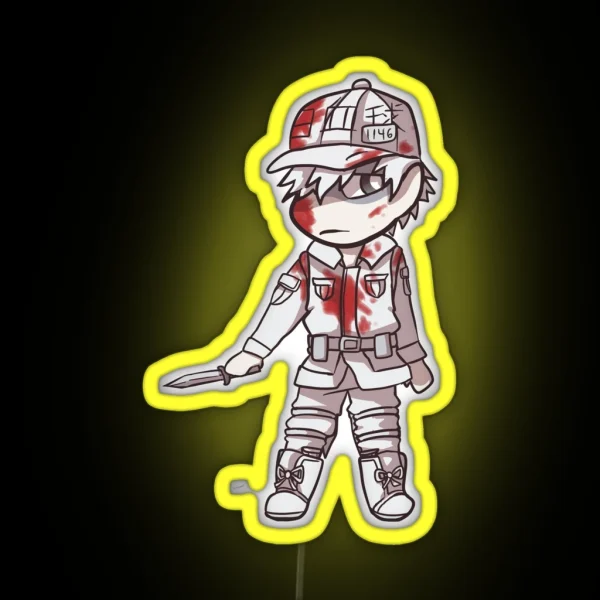 White Blood Cell RGB Neon Sign