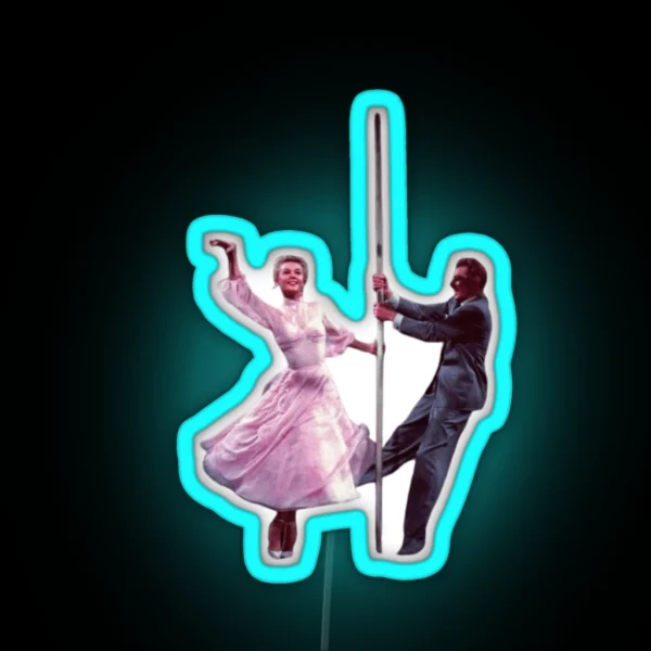 White Christmas Dance Scene RGB Neon Sign