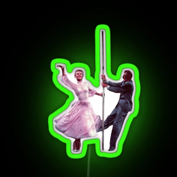 White Christmas Dance Scene RGB Neon Sign