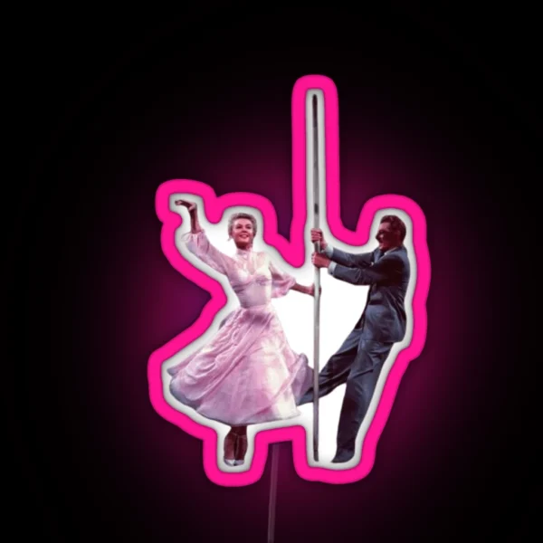 White Christmas Dance Scene RGB Neon Sign