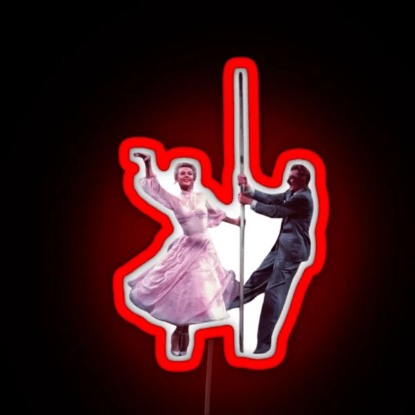 White Christmas Dance Scene RGB Neon Sign