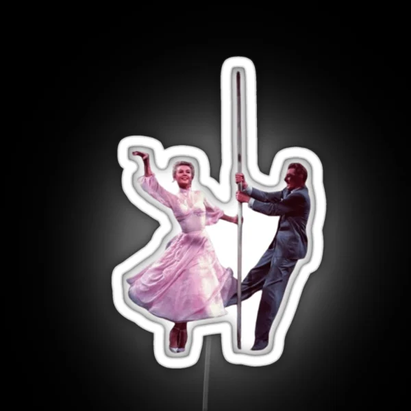 White Christmas Dance Scene RGB Neon Sign