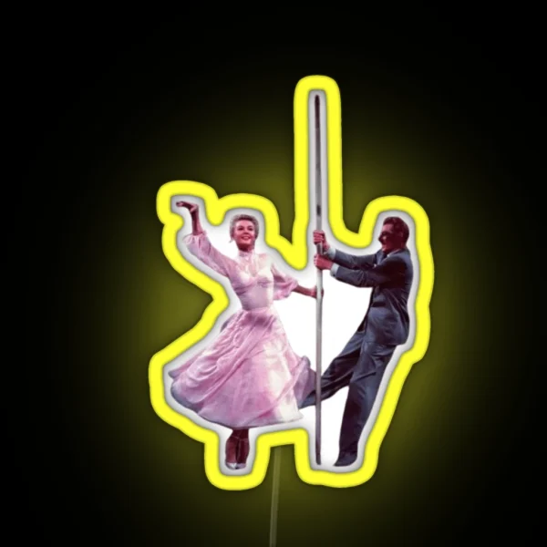 White Christmas Dance Scene RGB Neon Sign