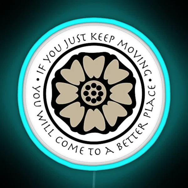 White Lotus Tile Avatar Quote From Uncle Iroh RGB Neon Sign