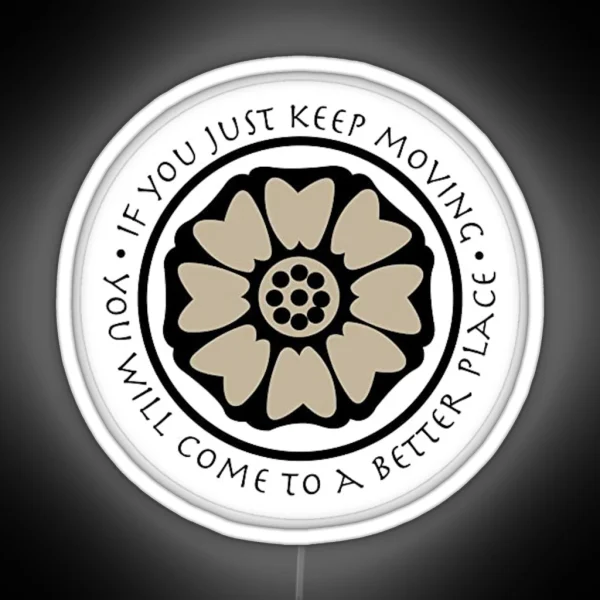 White Lotus Tile Avatar Quote From Uncle Iroh RGB Neon Sign