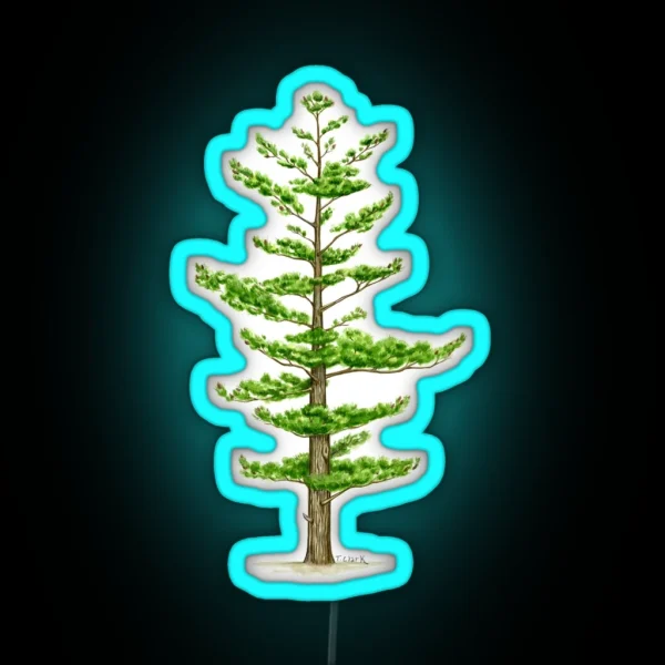 White Pine Pinus Strobus RGB Neon Sign