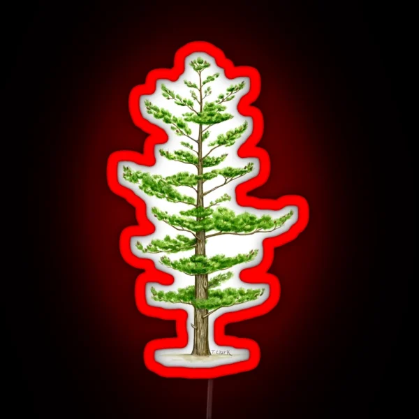 White Pine Pinus Strobus RGB Neon Sign