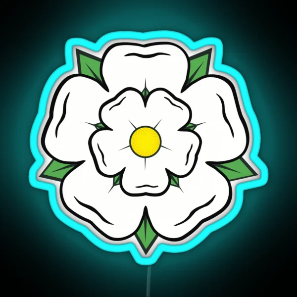 WHITE ROSE RGB Neon Sign