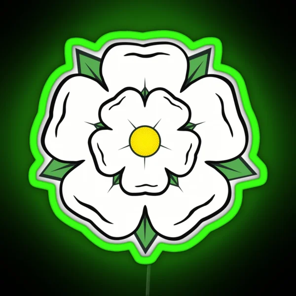 WHITE ROSE RGB Neon Sign