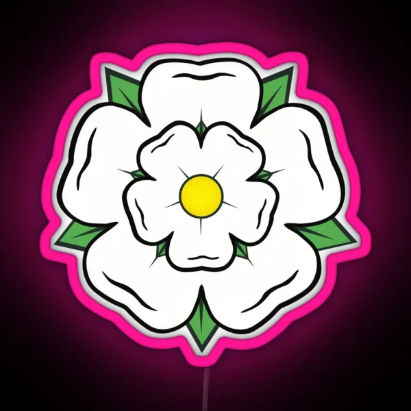 WHITE ROSE RGB Neon Sign