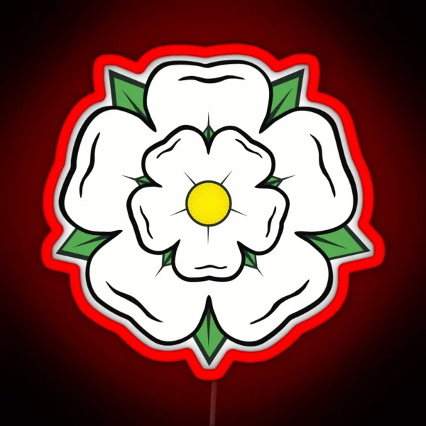 WHITE ROSE RGB Neon Sign