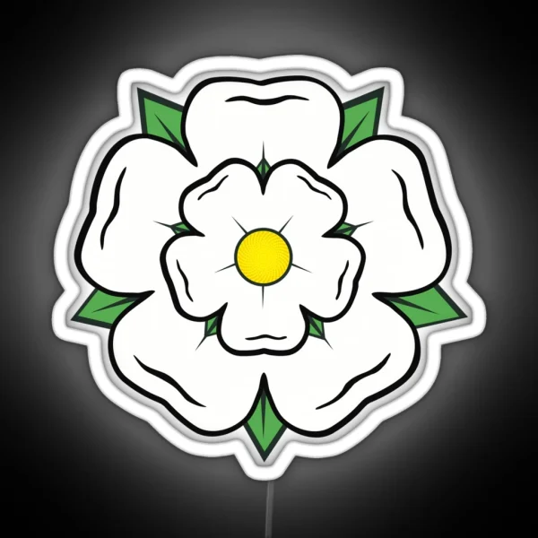 WHITE ROSE RGB Neon Sign
