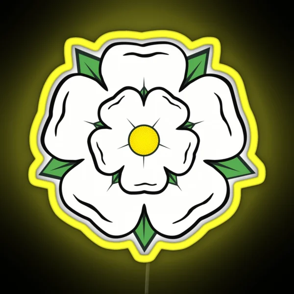 WHITE ROSE RGB Neon Sign