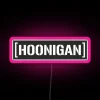 Neon pink glow on a white background with an abstract design in futuristic font.