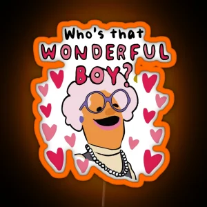 Who S That Wonderful Boy Funny Valentines For Husband Boyfriend RGB Neon Sign