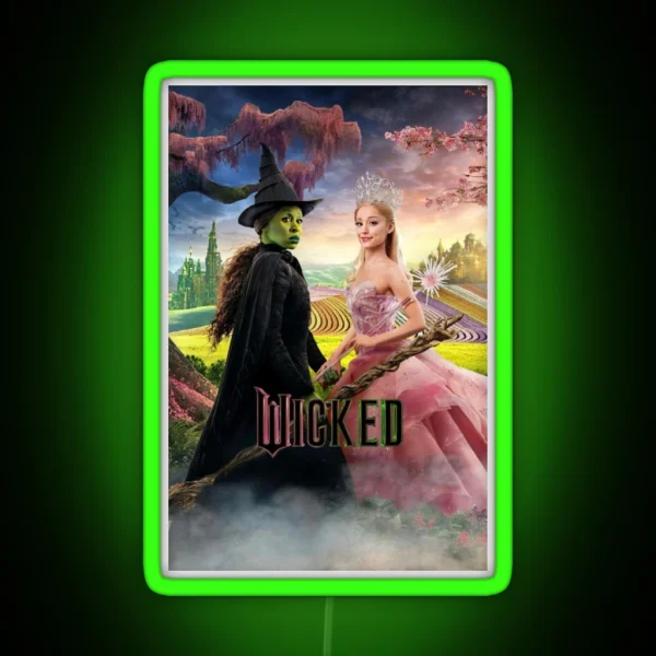 Wicked Movie Poster RGB Neon Sign