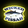 Wicked Pissah bluefin tuna illustration with neon signs