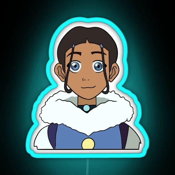 Wide Eyed Katara RGB Neon Sign