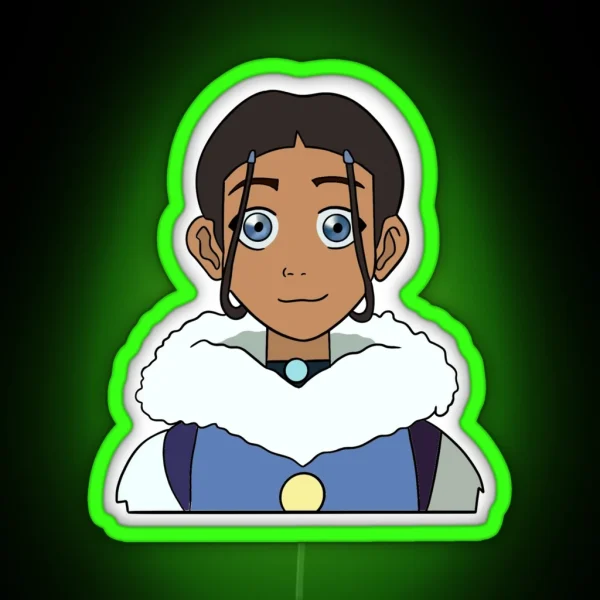 Wide Eyed Katara RGB Neon Sign