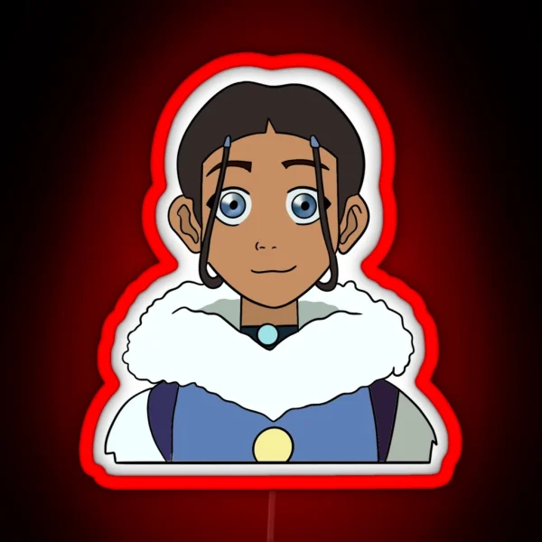 Wide Eyed Katara RGB Neon Sign