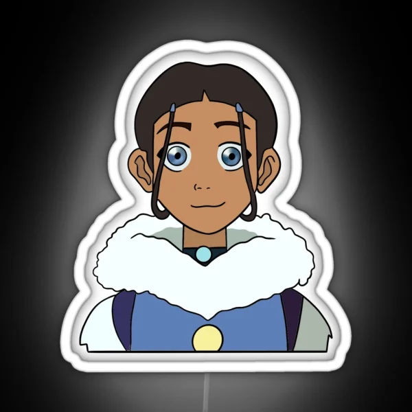 Wide Eyed Katara RGB Neon Sign