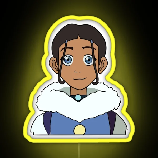 Wide Eyed Katara RGB Neon Sign