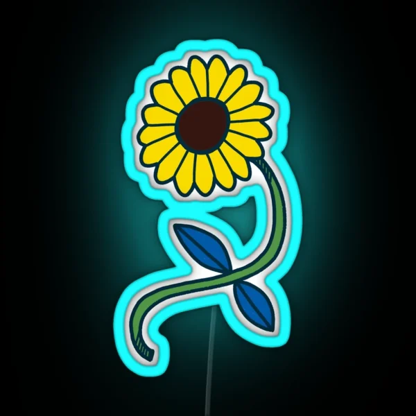 Wiggly Sunflower RGB Neon Sign