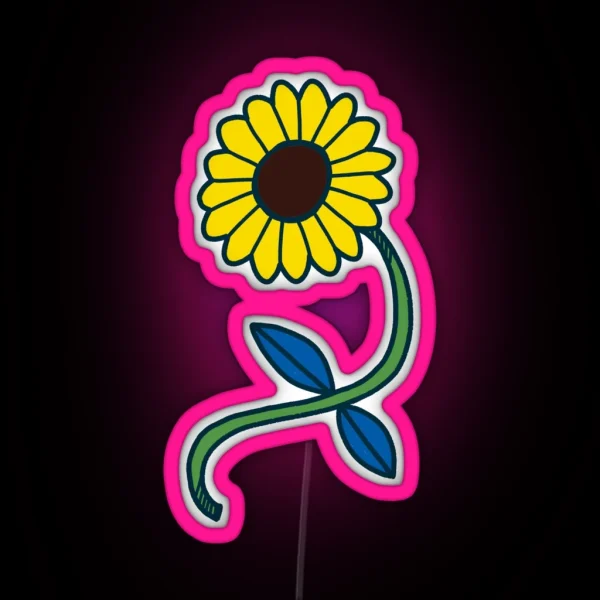 Wiggly Sunflower RGB Neon Sign